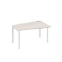 А4 Б1 064 ДШ (Дуб шамони/Белый) Стол эргономичный правый "Техно" на металлокаркасе UNO