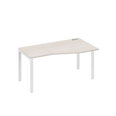 А4 Б1 066 ДШ (Дуб шамони/Белый) Стол эргономичный правый "Техно" на металлокаркасе UNO
