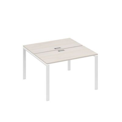 А4 Б1 170 ДШ (Дуб шамони/Белый) Рабочая станция на каркасе UNO столы 2х120
