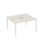 А4 Б1 171 ДШ (Дуб шамони/Белый) Рабочая станция на каркасе UNO столы 2х140