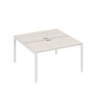 А4 Б1 174 ДШ (Дуб шамони/Белый) Рабочая станция на каркасе UNO столы 2х140