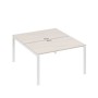 А4 Б1 177 ДШ (Дуб шамони/Белый) Рабочая станция на каркасе UNO столы 2х140