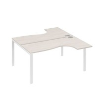 А4 Б1 182 ДШ (Дуб шамони/Белый) Рабочая станция опоры UNO столы 2х160 Классика