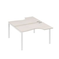 А4 Б1 184 ДШ (Дуб шамони/Белый) Рабочая станция опоры UNO столы 2х140 Классика