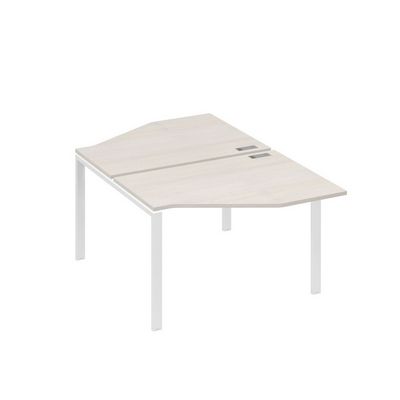 А4 Б1 186 ДШ (Дуб шамони/Белый) Рабочая станция опоры UNO со столами Техно 2х120