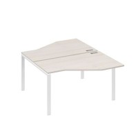 А4 Б1 187 ДШ (Дуб шамони/Белый) Рабочая станция опоры UNO со столами Техно 2х140