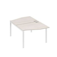 А4 Б1 189 ДШ (Дуб шамони/Белый) Рабочая станция каркас UNO столы 2х120 Техно