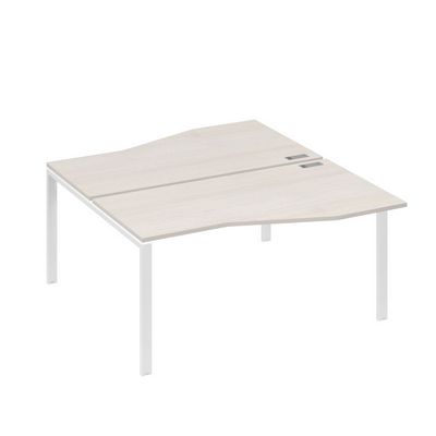 А4 Б1 191 ДШ (Дуб шамони/Белый) Рабочая станция каркас UNO столы 2х160 Техно