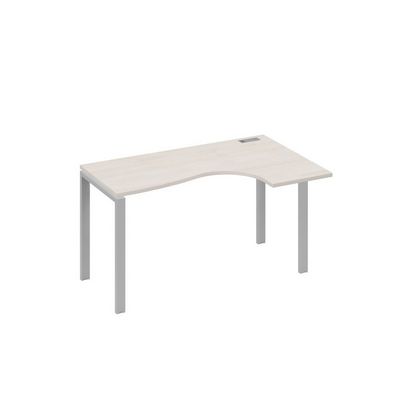 А4 С1 034 ДШ (Дуб шамони/Серый) Стол эргономичный правый "Классика" на металлокаркасе UNO