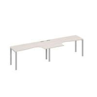 А4 С1 035-2 ДШ (Дуб шамони/Серый) Рабочая станция UNO 2х160 столы Классика эргономичные