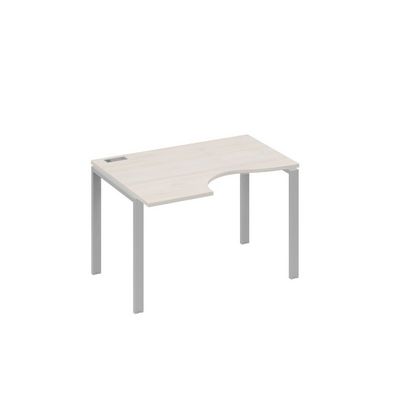 А4 С1 041 ДШ (Дуб шамони/Серый) Стол эргономичный левый "Классика" на металлокаркасе UNO