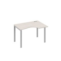 А4 С1 042 ДШ (Дуб шамони/Серый) Стол эргономичный правый "Классика" на металлокаркасе UNO