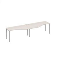 А4 С1 055-2 ДШ (Дуб шамони/Серый) Рабочая станция опоры UNO столы Техно 2х160