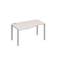 А4 С1 063 ДШ (Дуб шамони/Серый) Стол эргономичный левый "Техно" на металлокаркасе UNO