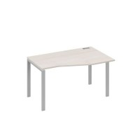 А4 С1 064 ДШ (Дуб шамони/Серый) Стол эргономичный правый "Техно" на металлокаркасе UNO