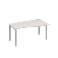 А4 С1 066 ДШ (Дуб шамони/Серый) Стол эргономичный правый "Техно" на металлокаркасе UNO