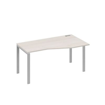 А4 С1 066 ДШ (Дуб шамони/Серый) Стол эргономичный правый "Техно" на металлокаркасе UNO