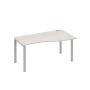 А4 С1 066 ДШ (Дуб шамони/Серый) Стол эргономичный правый "Техно" на металлокаркасе UNO