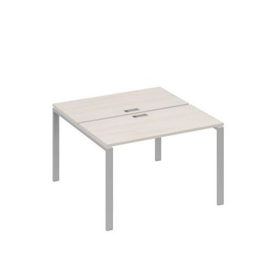А4 С1 170 ДШ (Дуб шамони/Серый) Рабочая станция на каркасе UNO столы 2х120