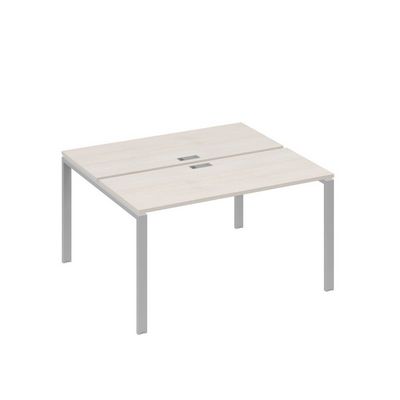 А4 С1 171 ДШ (Дуб шамони/Серый) Рабочая станция на каркасе UNO столы 2х140