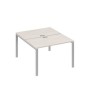 А4 С1 173 ДШ (Дуб шамони/Серый) Рабочая станция на каркасе UNO столы 2х120