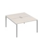 А4 С1 177 ДШ (Дуб шамони/Серый) Рабочая станция на каркасе UNO столы 2х140
