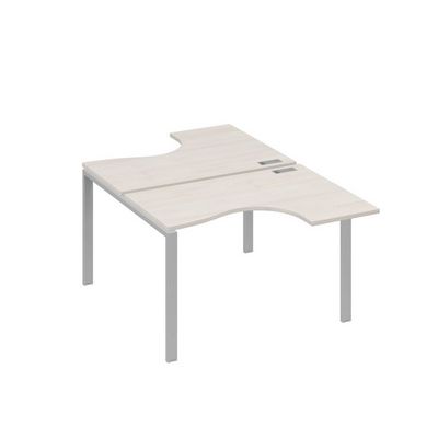 А4 С1 180 ДШ (Дуб шамони/Серый) Рабочая станция опоры UNO столы 2х120 Классика