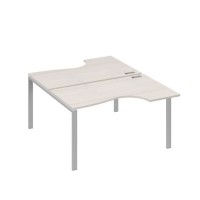 А4 С1 184 ДШ (Дуб шамони/Серый) Рабочая станция опоры UNO столы 2х140 Классика