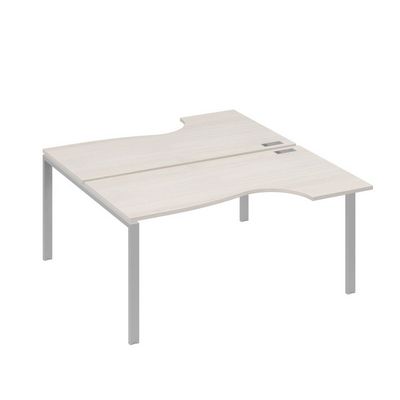 А4 С1 185 ДШ (Дуб шамони/Серый) Рабочая станция опоры UNO столы 2х160 Классика