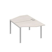 А4 С1 186 ДШ (Дуб шамони/Серый) Рабочая станция опоры UNO со столами Техно 2х120