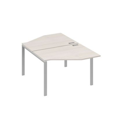 А4 С1 186 ДШ (Дуб шамони/Серый) Рабочая станция опоры UNO со столами Техно 2х120