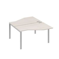 А4 С1 187 ДШ (Дуб шамони/Серый) Рабочая станция опоры UNO со столами Техно 2х140