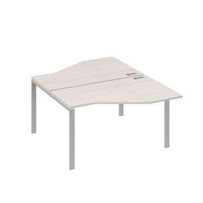 А4 С1 187 ДШ (Дуб шамони/Серый) Рабочая станция опоры UNO со столами Техно 2х140