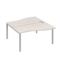 А4 С1 191 ДШ (Дуб шамони/Серый) Рабочая станция каркас UNO столы 2х160 Техно