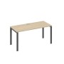 А4 А1 015 ДК (Дуб скандинавский/Антрацит) Стол письменный на металлокаркасе UNO