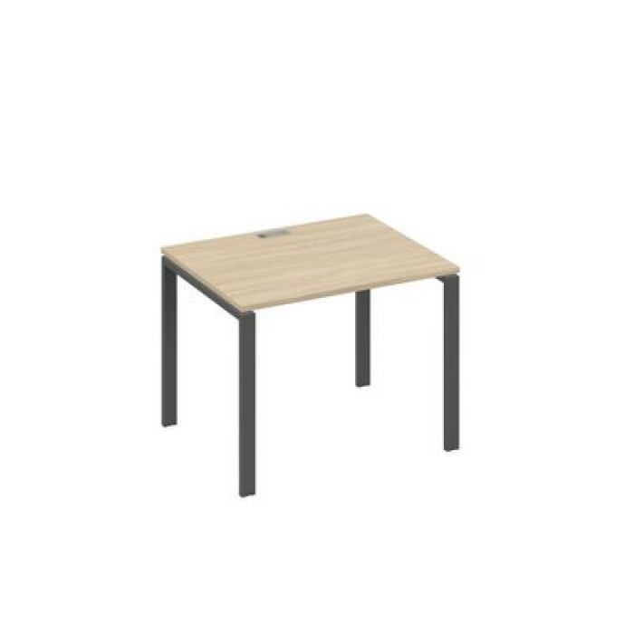 А4 А1 022 ДК Стол письменный на металлокаркасе UNO, дуб скандинавский, металл антрацит