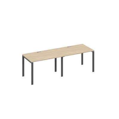 А4 А1 023-2 ДК (Дуб скандинавский/Антрацит) Рабочая станция 2х120 опоры UNO