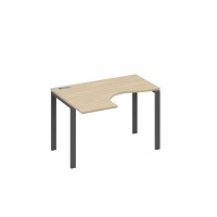 А4 А1 031 ДК (Дуб скандинавский/Антрацит) Стол эргономичный левый "Классика" на металлокаркасе UNO