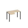 А4 А1 031 ДК (Дуб скандинавский/Антрацит) Стол эргономичный левый "Классика" на металлокаркасе UNO