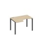 А4 А1 041 ДК (Дуб скандинавский/Антрацит) Стол эргономичный левый "Классика" на металлокаркасе UNO