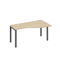 А4 А1 056 ДК (Дуб скандинавский/Антрацит) Стол эргономичный правый "Техно" на металлокаркасе UNO
