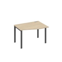 А4 А1 062 ДК (Дуб скандинавский/Антрацит) Стол эргономичный правый "Техно" на металлокаркасе UNO