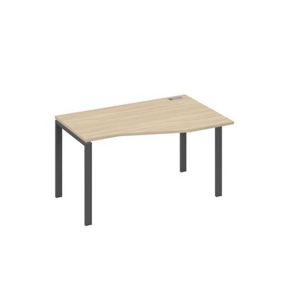 А4 А1 064 ДК (Дуб скандинавский/Антрацит) Стол эргономичный правый "Техно" на металлокаркасе UNO