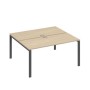 А4 А1 175 ДК (Дуб скандинавский/Антрацит) Рабочая станция на каркасе UNO столы 2х160