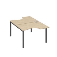 А4 А1 183 ДК (Дуб скандинавский/Антрацит) Рабочая станция опоры UNO столы 2х120 Классика