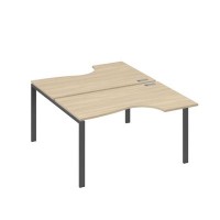 А4 А1 184 ДК (Дуб скандинавский/Антрацит) Рабочая станция опоры UNO столы 2х140 Классика
