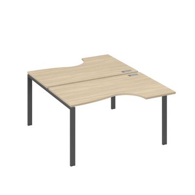 А4 А1 184 ДК (Дуб скандинавский/Антрацит) Рабочая станция опоры UNO столы 2х140 Классика