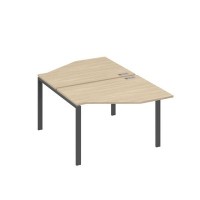 А4 А1 186 ДК (Дуб скандинавский/Антрацит) Рабочая станция опоры UNO со столами Техно 2х120