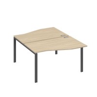 А4 А1 190 ДК (Дуб скандинавский/Антрацит) Рабочая станция каркас UNO столы 2х140 Техно