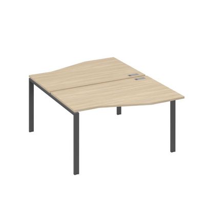 А4 А1 190 ДК (Дуб скандинавский/Антрацит) Рабочая станция каркас UNO столы 2х140 Техно